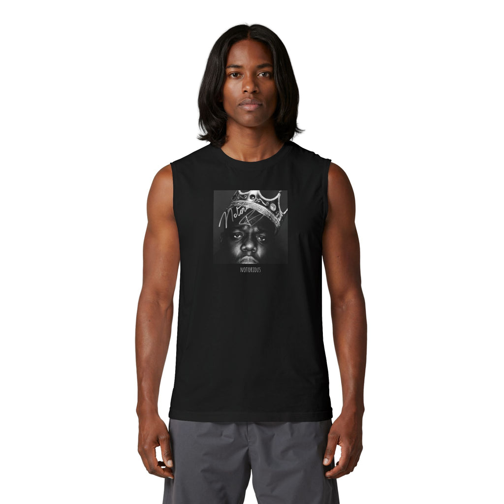 Notorious B.I.G. Crown Photo Muscle Tank — Retro Rap Graphic Tank Top