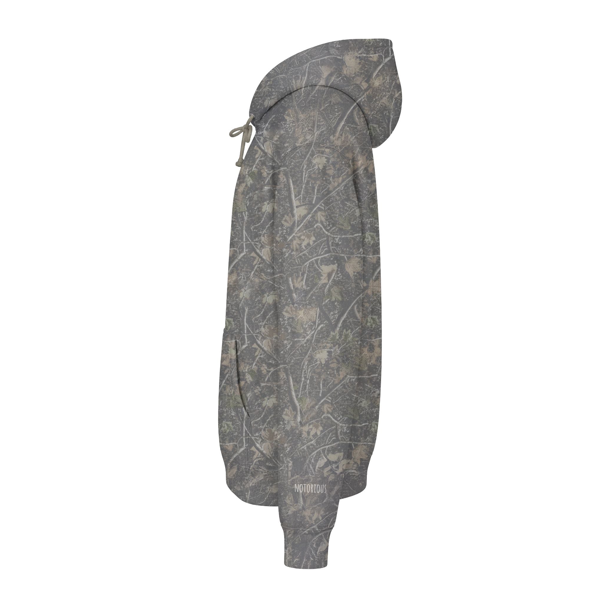 Notorious Floral Hoodie — Vintage Grey Pullover