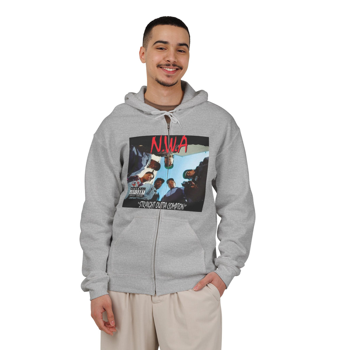Notorious N.W.A Zip Hoodie — Straight Outta Compton Album Art Zip-Up