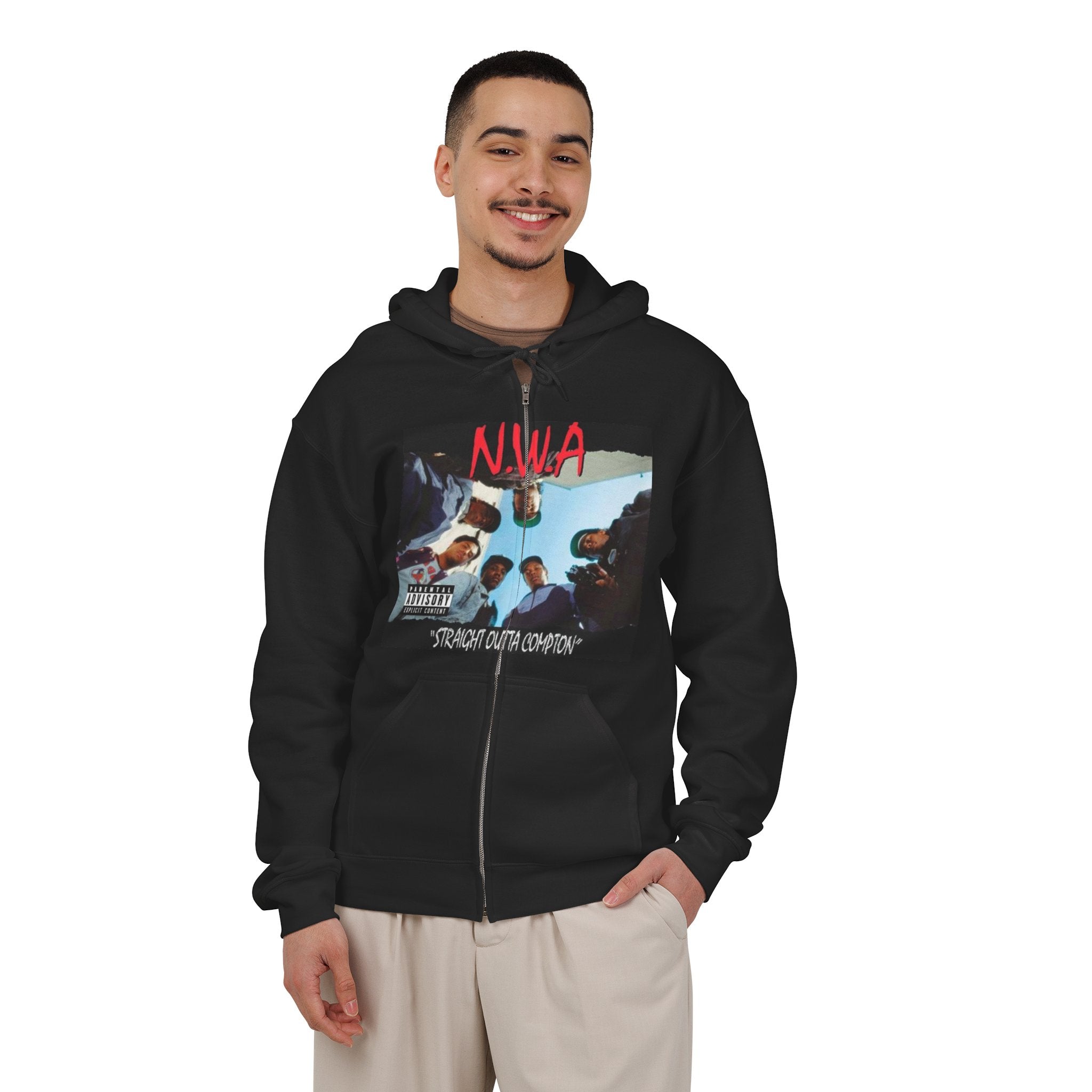 Notorious N.W.A Zip Hoodie — Straight Outta Compton Album Art Zip-Up