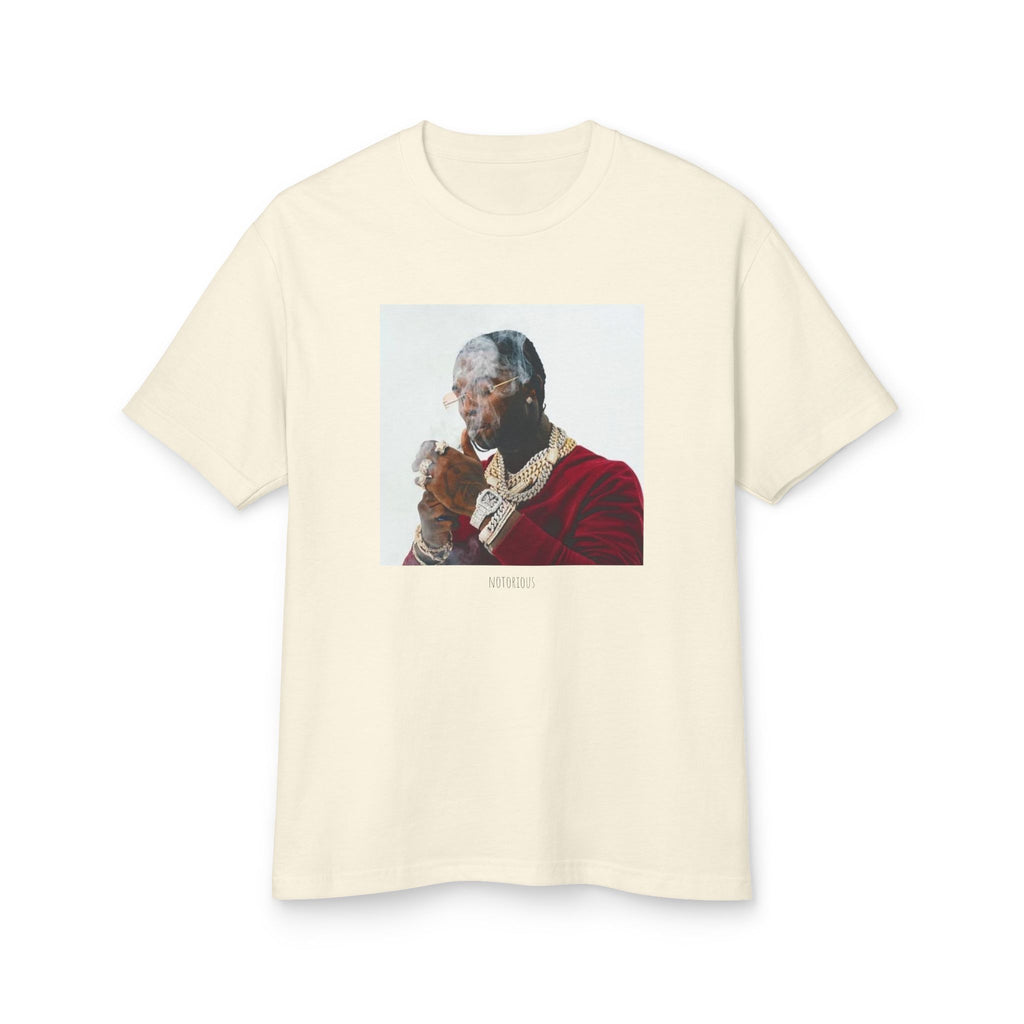 Vintage Portrait Graphic Tee — Smoky Portrait Print Cotton T‑Shirt