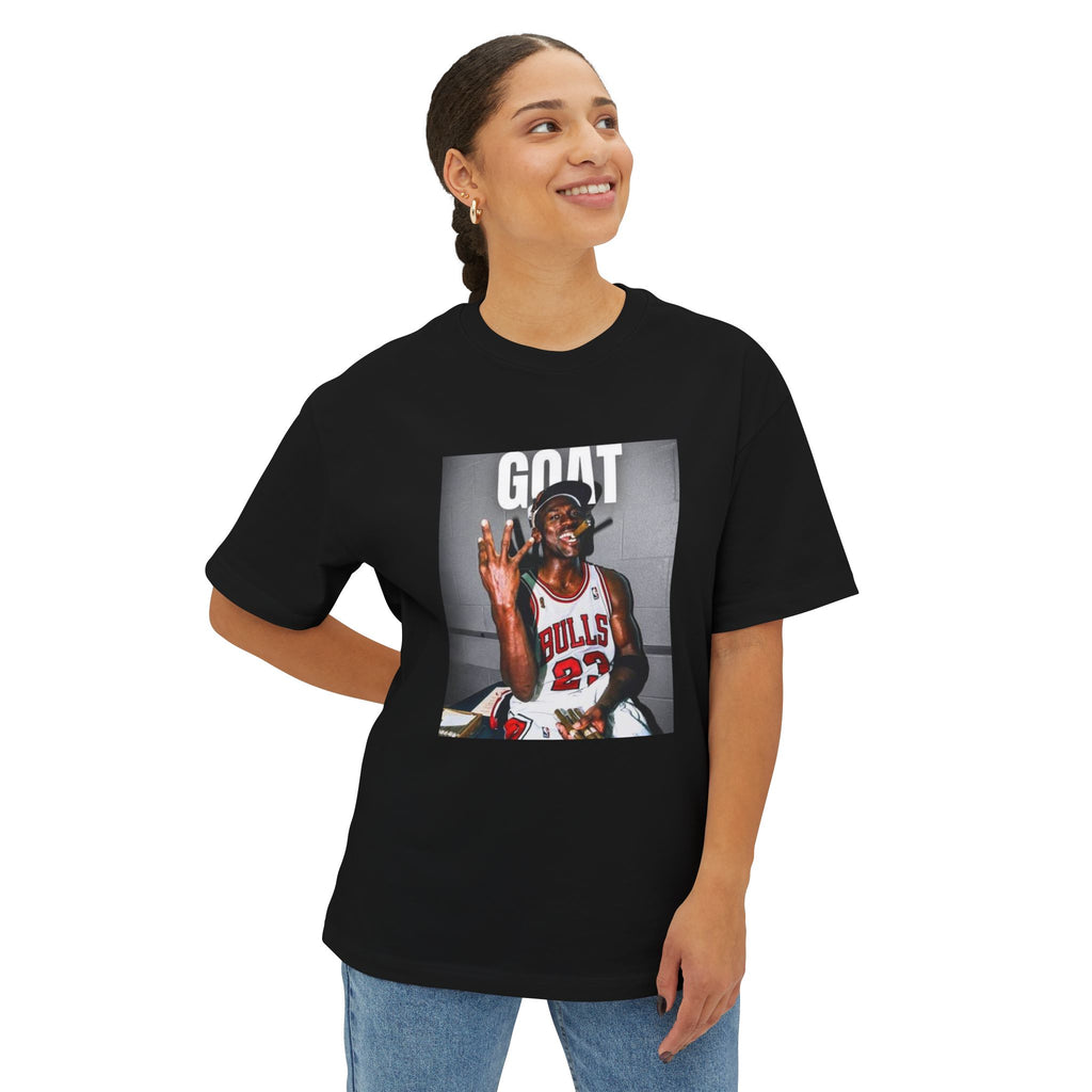 GOAT Michael Jordan Photo Tee — Retro Bulls Basketball Graphic T-Shirt