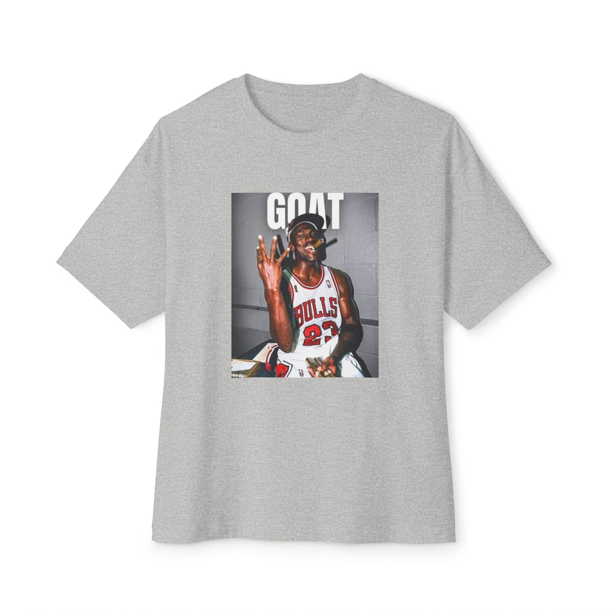 GOAT Michael Jordan Photo Tee — Retro Bulls Basketball Graphic T-Shirt