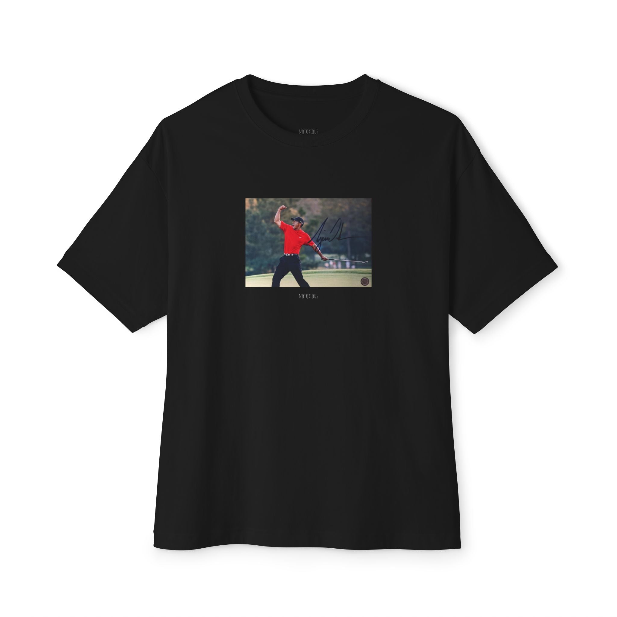 Golfer Graphic Tee — Vintage Swing Photo Oversized T‑Shirt