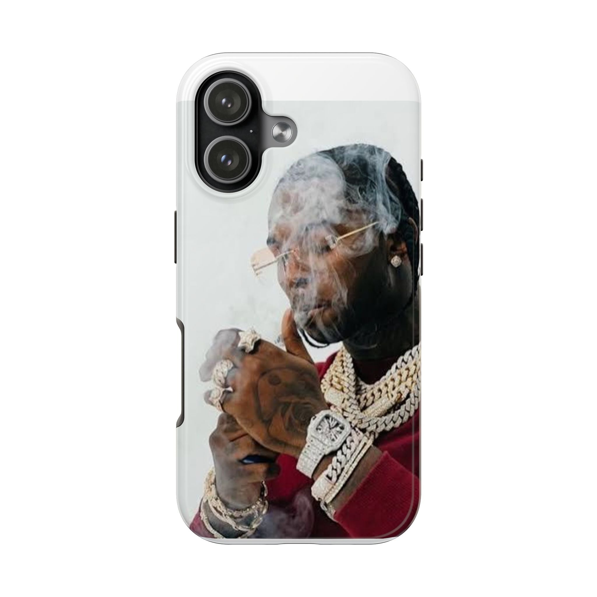 Luxury Rapper Photo Tough Phone Case – Bling & Smoke iPhone Cover