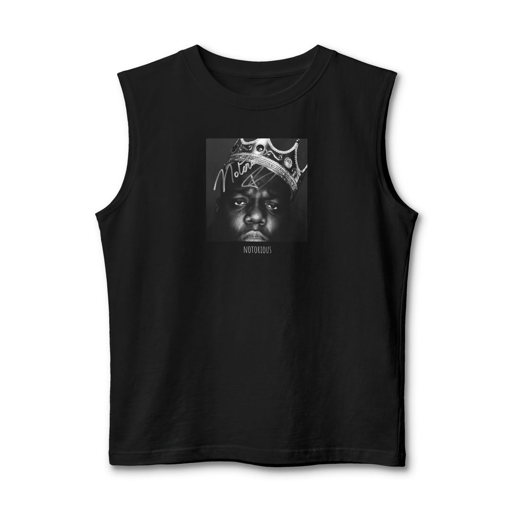 Notorious B.I.G. Crown Photo Muscle Tank — Retro Rap Graphic Tank Top