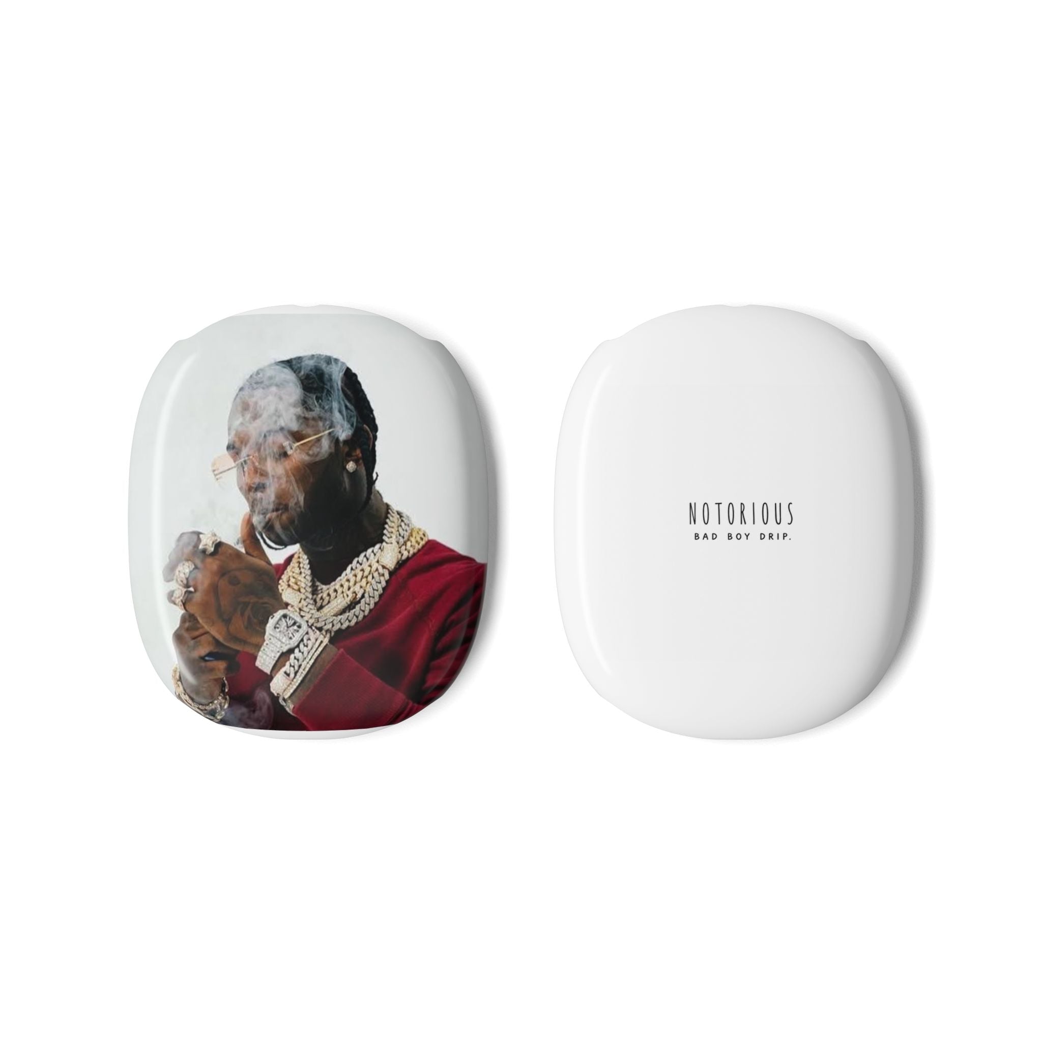 Notorious Smoke Portrait AirPod Max Case — Hip Hop Inspired Headphone Shell