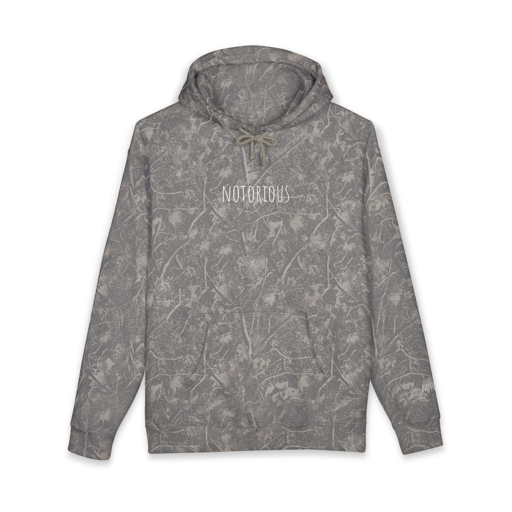 Notorious Floral Hoodie — Vintage Grey Pullover