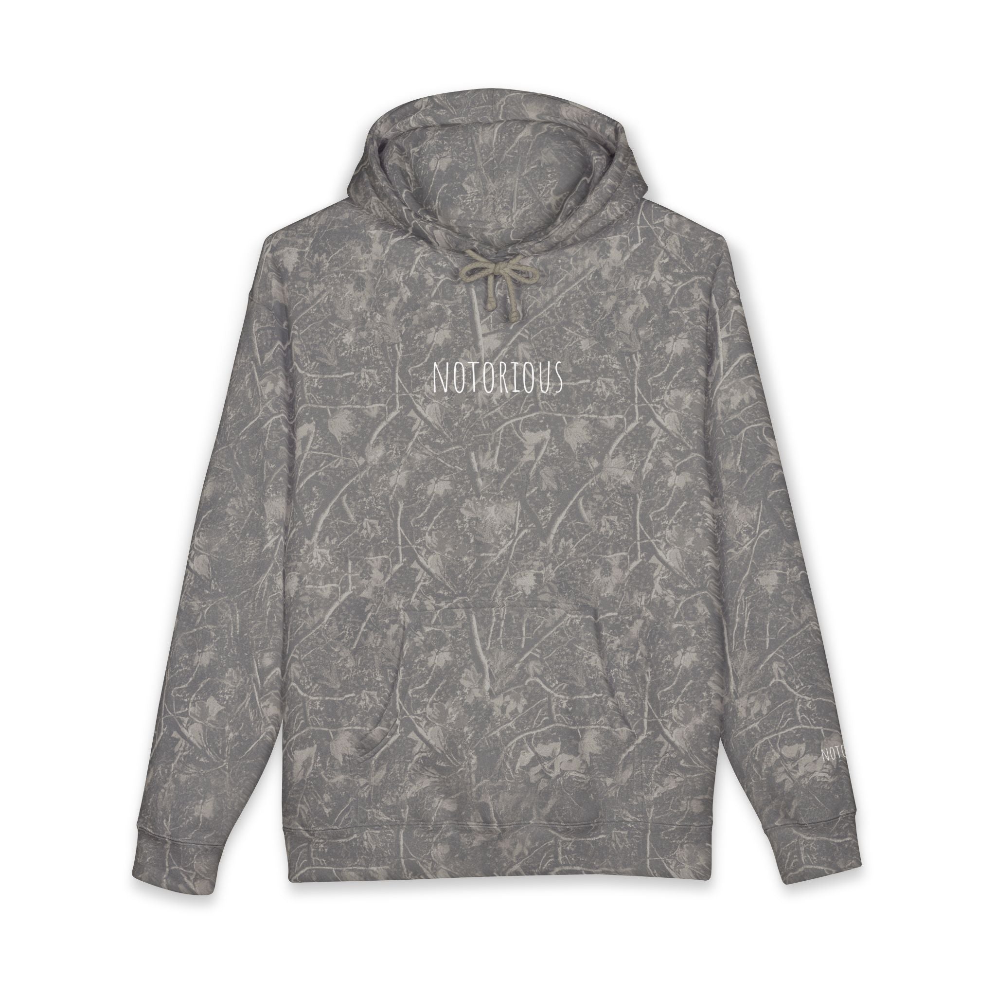 Notorious Floral Hoodie — Vintage Grey Pullover