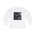 Long Sleeve Tee — Black Square Photo Smoke Graphic with Small Text