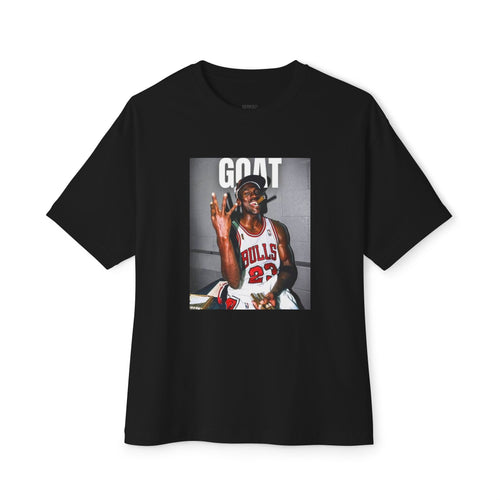 GOAT Michael Jordan Photo Tee — Retro Bulls Basketball Graphic T-Shirt