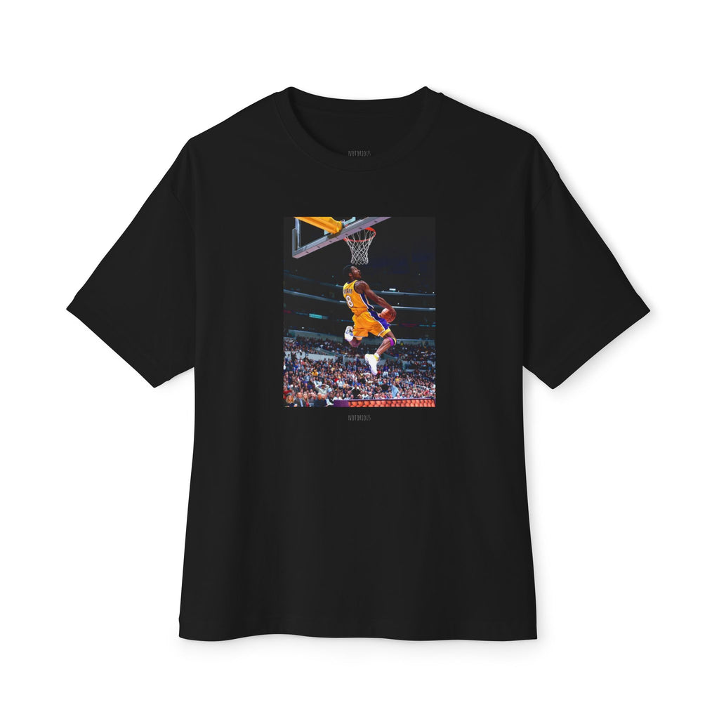 Basketball Dunk Photo Tee — Vintage Game Night Oversized Shirt