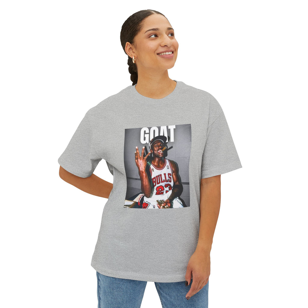 GOAT Michael Jordan Photo Tee — Retro Bulls Basketball Graphic T-Shirt