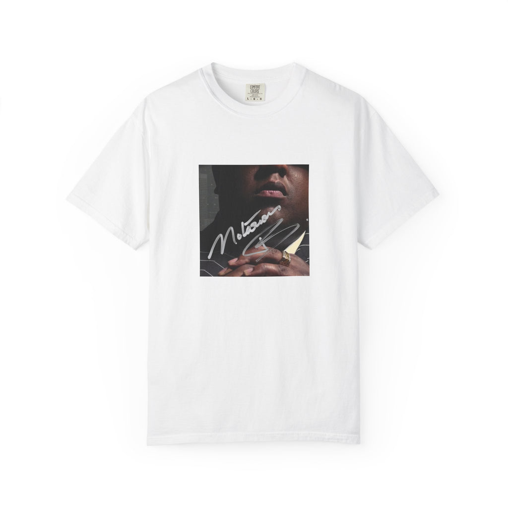 Notorious Square Photo Tee — Moody Portrait Drop